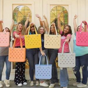 패션 대형 비치 가방 EVA 고무 방수 보관 바구니 여행 쇼핑 여성 어깨 솔리드 컬러 젤리