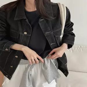 [남여공용] 카브티 미니멀 데님 자켓 86037 빅사이즈 여성의류