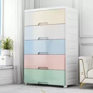 플라스틱 서랍장 깊은 틈새 수납장 모듈 5단 원룸 의류