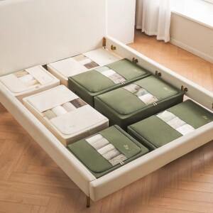 침대 밑 수납 정리함 대용량 서랍형 접이식 박스 옷장용 슬림 디자인 뚜껑 플라스틱 용기