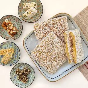 지리산 함양 엄마표 전통 재래식 한과 100% 쌀조청 찹쌀콩 유과 30개(13X13)