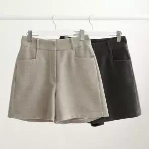 [신세계라이브쇼핑][옷자락] 여성용 겨울 기모 숏팬츠 4부 와이드 데일리 반바지