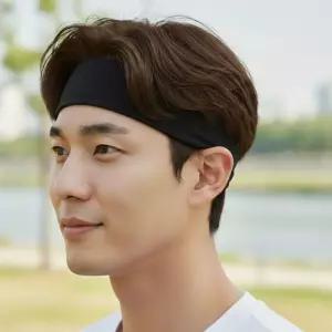 남성 스포츠 헤어밴드 와이드핏 땀흡수 운동용 머리띠 4컬러 런닝 크로스핏 축구 등산