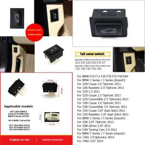 BMW 호환 3 5 7 시리즈 F10 F11 F30 F35 F01 F02 320i 용 자동차 테일게이트 리어 호환 트렁크 스위치 잠금