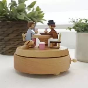 카페 QIW913R0 커플 우드 오르골