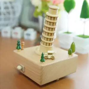 피사의사탑 AYO022M8 1P 우드 데일리 오르골 수동 추천 뮤직박