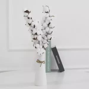 신상품 소품 인테리어 10송이 가지 조화 추천 목화꽃 목화 목화솜꽃