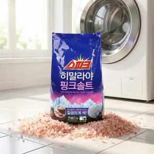 애경 스파크 히말라야 핑크솔트 분말 세탁세제 5kg x 2개 일반드럼 겸용 베이킹소다 함유