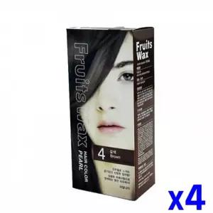 헤어 컬러 염색약 갈색 x4개 새치커버 새치염색약