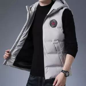 아고스또 남성캐주얼조끼 조끼 추동 패딩 캐주얼 후드 숏 보온 UNO4