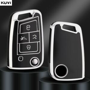 34 버튼 TPU 자동차 키 케이스 커버 셸 VW 폭스 바겐 골프 7 MK7 Tiguan MK2 좌석 Ateca Leon FR Ibiza For