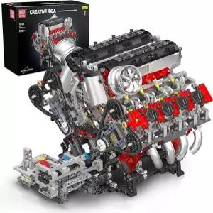 몰드킹 성인용 고난도 조립블럭 자동차 모형 DIY 슈퍼 스포츠카 F488V 8 엔진 조립 블록