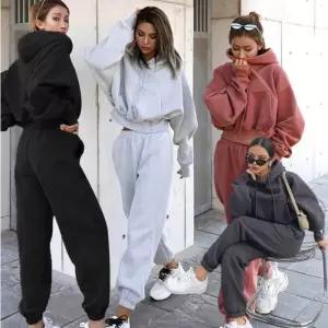 [룽스]스트릿패션 져지 긴팔 크롭 후드 트레이닝 세트