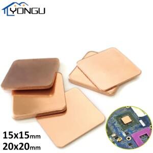 노트북 구리 시트 플레이트 스트립 심 열 패드 방열판 GPU CPU 칩 RAM 냉각 15x15mm 20x20mm
