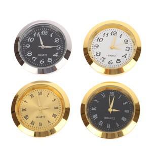 레트로 복고풍 엔틱 석영 유리 거울 시계  헤드 무브먼트  라운드 모자이크 로마 숫자  미니 소형 소형 DIY