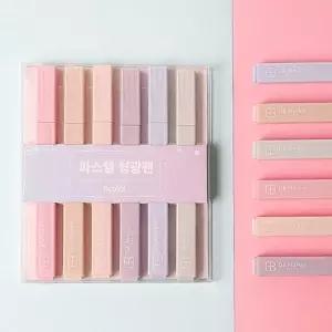 [룽스]형광펜 암기펜 세트 문구 사무용품 6색