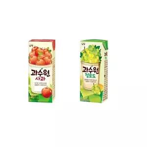 [작은언니네과수원]과수원 사과 190ml x 24개 + 청포도 190ml x 24개