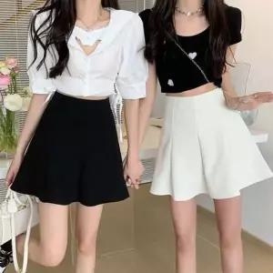 짧은치마 여자 플리츠 A라인 속바지 짧은 스커트 URK-463