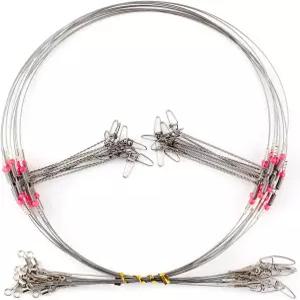 스코트랭크 낚시 리더 낚싯줄 스테인리스 와이어 회전식 스냅 커넥트 장비 및 태클 키트 미끼 또는 훅