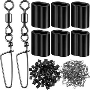 핫탑 미끼 크림프 회전 스냅 세트 오리 거위를 위한 라인 코드 사냥 덫을 볼 베어링 낚시용