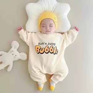 [엠케이] 크림버블 기모 긴팔 우주복 304504