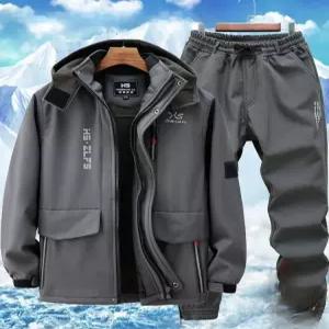 겨울 낚시복 세트 방한 낚시 벨벳 방수 자켓 상하의