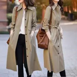 셔츠 자켓 트렌치코트 원피스 여자 봄가을 아우터 롱 WFLOZSV