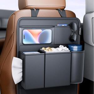 자동차 팔걸이 박스 PU 가죽 자동차 스타일링 범용 다기능 수납함 시트 등받이 정리 가방 포켓