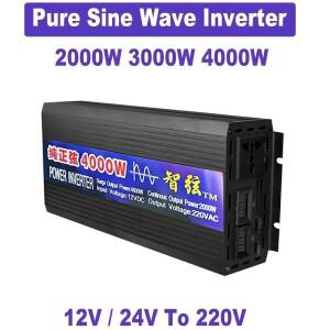 LED 디스플레이 순수 표시파 인버터 2000W DC 12V AC 220V 전압 변환기 전력 태양광 자동차