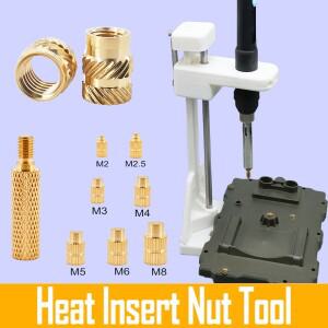 나사형 황동 인서트 팝너트 수동 ABS 열  기계 간편 DIY 3D프린터 도구 납땜 인두 멜트 프레스 플라스틱