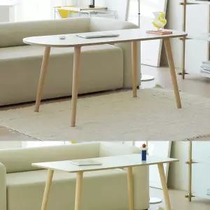 국산 높은 소파테이블 라운드형 타원형 거실 원목 낮은 식탁 밥상 티 탁자