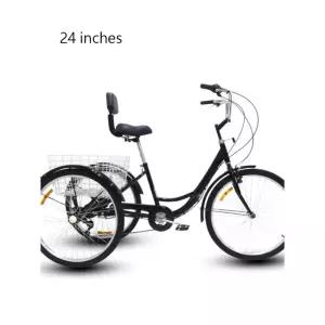 성인 세발 자전거 3륜 20인치 바구니 안전한 바이크