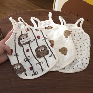 여름 얇은 강아지 조끼 귀여운 프린트 옷 부드럽고 통기성 소형견 고양이 민소매 멜빵