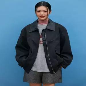 [LAP] 레더카라 블루종 점퍼(퀼팅안감) AQ4WZA60