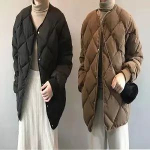 여자 누빔 자켓 겨울 얇은 마름모 경량 퀼팅 패딩점퍼 WFLPTP9