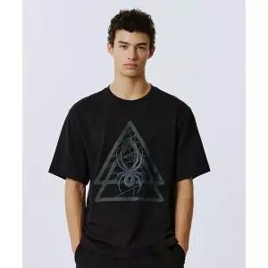 매장정품 스파이더 SPYDER 남성 로고 그래픽 반팔 티셔츠 SPJFCNRS302MBLK 186799