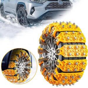 직물 스노우체인 1/2/4PCS 고무 금속 자동차 스노우 체인 조정 가능한 비상 액세서리 휠 타이어 케이블 벨