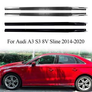 bmw 바디킷 아우디 A3 S3 8V S라인 2014-2020용 자동차 사이드 스커트 익스텐션, 스플리터 윙렛 윙 범퍼 립