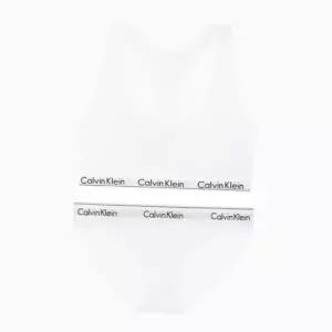 [Calvin Klein]UNDERWEAR CK 여성 모던 코튼 브라렛팬티 세트 F3785BF3787 WHITE 698196