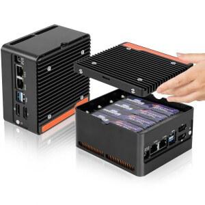 SPARKFLY N150 NAS 미니 PC X86 CWWK P6 4M.2 NVMe 슬롯, DDR5(최대 48GB), 듀얼 4K 디스플레이, 듀얼 10Gbps USB 3.2, 듀얼 이더넷 포트, 방화벽 라우터
