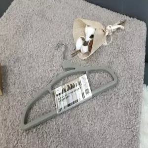 벨벳 논슬립 옷걸이 그레이 의류 정리용 니트 및 원피스 전용