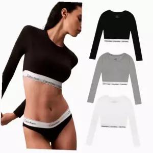[Calvin Klein]UNDERWEAR CK 여성 모던 코튼 긴팔 티셔츠 크롭 탑 브라렛 QF8009 3종 택1 698154