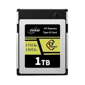 Jorkar CFexpress Type B Cameras Memory Card Gold 1TB for Nikon Z6 /Z7 /Z9 /D6 /D5 /D850 /D500,for Canon EOS-1DX /C300 /C500 /R5 R5C R3,for Panaso GH6 /S1 /S1R /S1K, DJI Ronin 4D,Up to 1700MB /s 8K 4K