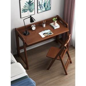 북유럽 원목 접이식 월넛 데스크 원룸 80 1인용 책상