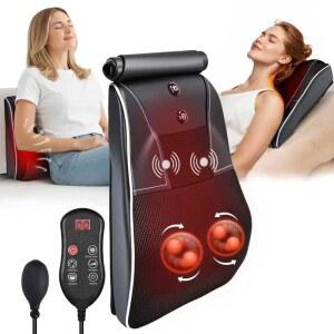 히츠스카이 시아츠 허리 및 목 마사지기 심부 티슈용 어깨 다리 아빠 여자 선물용 3D 반죽 마사지 베개