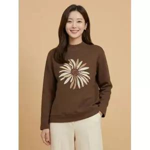 [꼼빠니아]플라워 하프넥 맨투맨-CW23KL1101993A