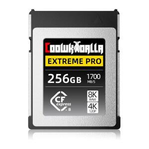 쿠쿠알라 CFexpress 타입 B 메모리 카드, SD 카드 Cfeexpress, 최대 1700MB/s 읽기, 8K 비디오 원본(256GB)