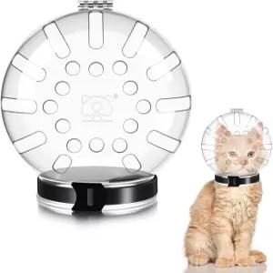 털 손질용 키프무라제 고양이 입마개 조절 가능 후드 투명 헬멧 물림 방지 손톱 다듬기 면도 및 목욕용