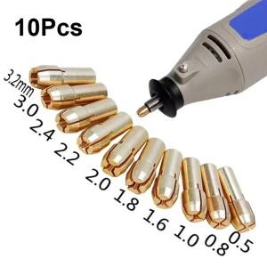 소형 구리 전기 드릴 비트 콜렛 마이크로 트위스트 척 어댑터  DIY 도구용 전원 핸드 로터리  편리한 10 개