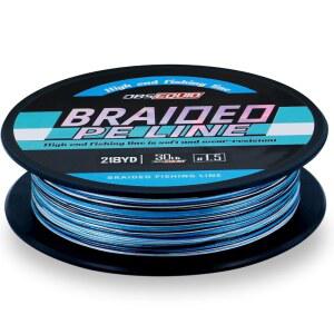 OBSECIO 땋은 낚싯줄 X8 - 초강력 고마모 저항성 프로급 출력 성능 소금물 또는 민물고기 유색 땋기용